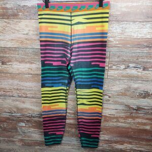 Nike Sportswear Tight Fit Leggings Womens Size Medium All Over Rainbow Print